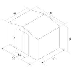 GARDIUN grüne Cambridge Metallhütte 4,72 m2