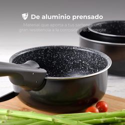 Aluminium Steelpannen Set 3. D.16-18-20Cm