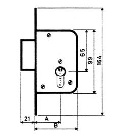 Mortise Lock F / Brass