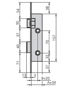 Mortise Lock Met Hn