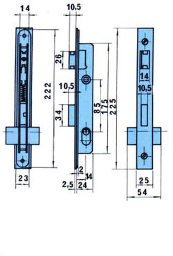 Fechadura de Metal Mortise