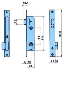 Fechadura de Metal Mortise