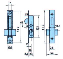 Fechadura de Metal Mortise