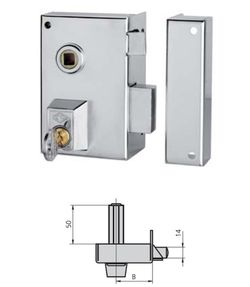 Cerradura Sobrep Dcha Esmal 60 MM