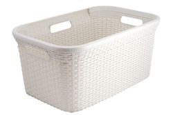 Cesta Ropa Vintage Blanca 45 L 59X38X27CM