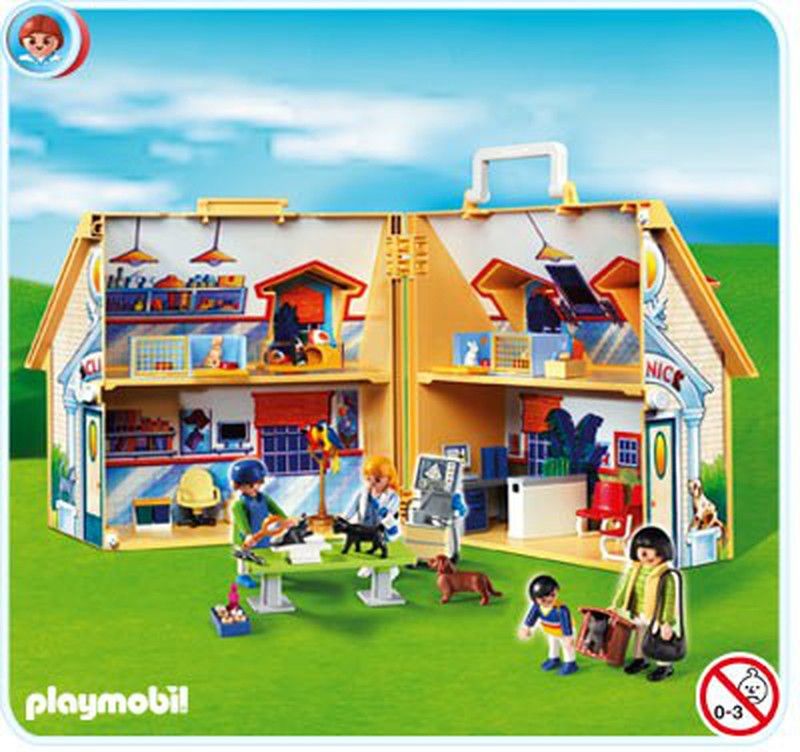 Playmobil 4346 - Clinique Vétérinaire (complète, Boîte Légèrement Usée)