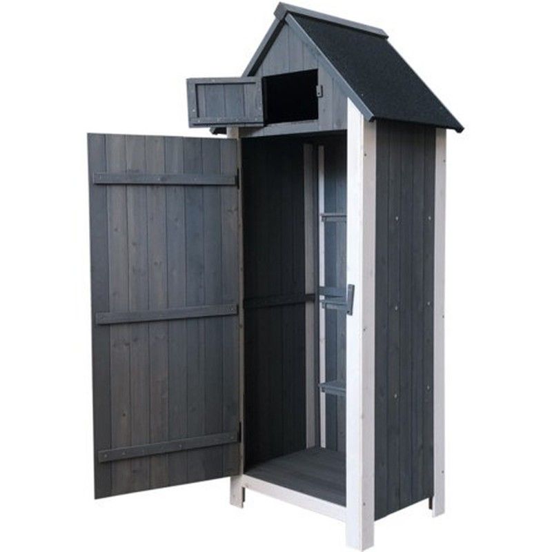 Cobertizo armario madera exterior Kylie Gray de Gardiun — Ferretería