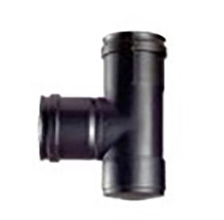 T de  estufa 90 grados pintado  negro Ecodesign para estufa theca