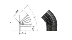 Codo estufa vitrificado 45º Exojo