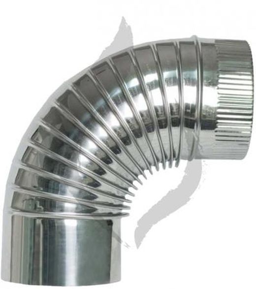 Codo rizado acero inoxidable de 90º de exojo