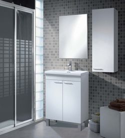 Columna baño 1 puerta KONCEPT blanco brillo de Forés