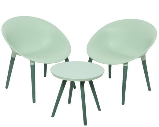 3-teiliges mintfarbenes Gartenset aus Propylen