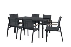Conjunto jardin mesa y sillas acero Guinea