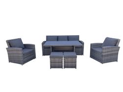 Conjunto rattan sintético/acero MAYENCE
