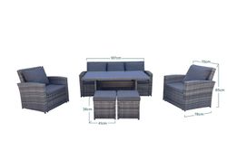 Conjunto rattan sintético/acero MAYENCE