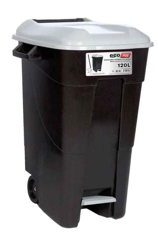 Behälter mit Pedal und dem Rad 120 lts Farben TAYG