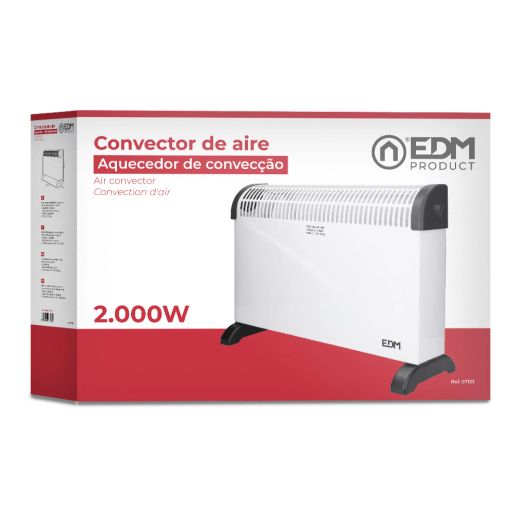 Convector de Aire EDM Modelo Básico | 2000W Blanco