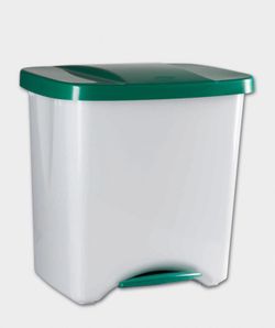Cubo basura 3 departamentos reciclaje c/pedal Denox