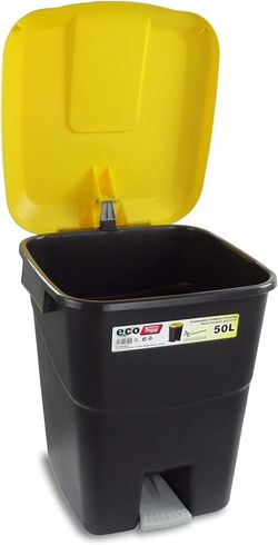 Gele ecologische pedaalemmer 50 L