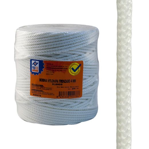 Cuerda Nylon Trenzado 4 Mm Bco