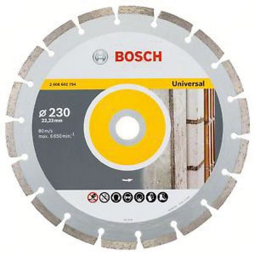 Disque Diamant Univ 2Ud + Écrou 230 MM