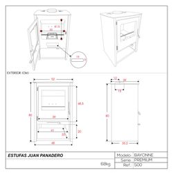Estufa de leña BAYONNE de J. Panadero