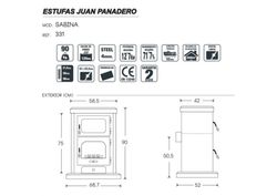 Estufa de leña con horno Sabina de J. Panadero