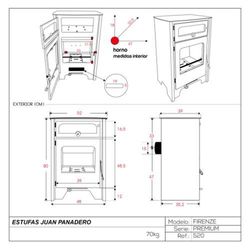 Estufa de leña FIRENZE de J. Panadero