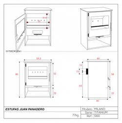 Estufa de leña MILANO de J. Panadero