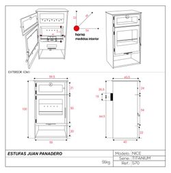 Estufa de leña NICE de J. Panadero