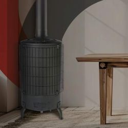 Estufa de leña redonda L4 de theca