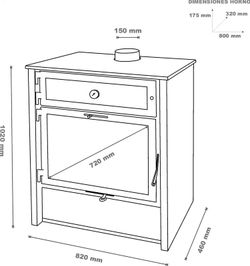 ZEUX Holzofen mit Backofen von Juan Panadero