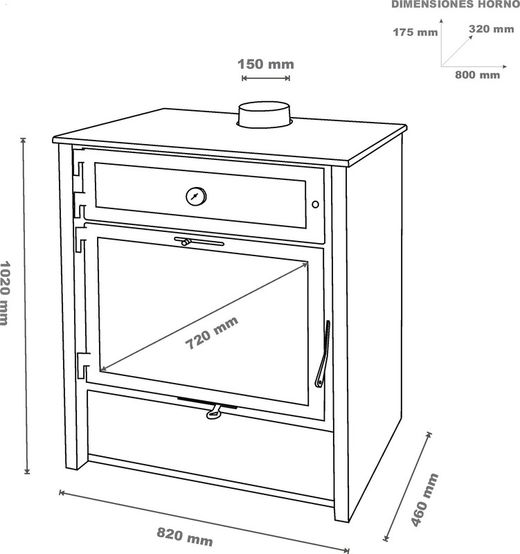 ZEUX Holzofen mit Backofen von Juan Panadero
