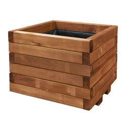 Square wooden planter 40x40x30 cms de nortene