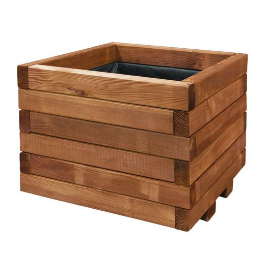 Square wooden planter 40x40x30 cms de nortene