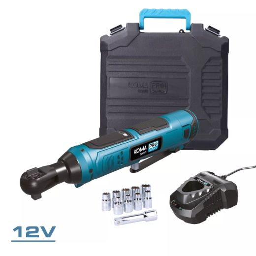 Kit de carraca eléctrica de 12 V con accesorios de Koma Tools 12V-CA-K)
