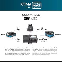kit de martillo percutor a batería Brushless de 20 V de Koma Tools