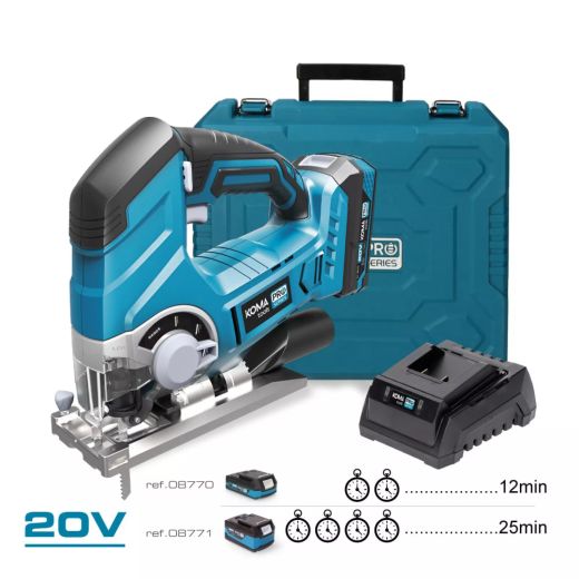 Kit de sierra de calar inalámbrica de 20 V de Koma Tools 20V-SC-K
