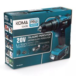 Kit de taladro percutor atornillador de 20 V de Koma Tools