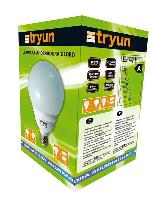 Lampara globo E27 25W bajo consumo LF Tryun
