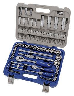 Llave Vaso Jgo 101 Pz+Carraca 1/4-1/2''