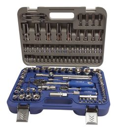Llave Vaso Jgo 108 Pz+Carraca 1/4-1/2''