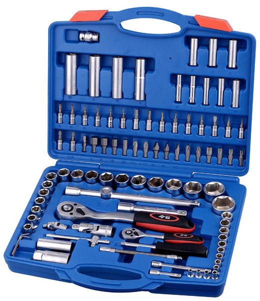 Jeu de Clés à Douilles 94 Pz + Cliquet 1/4-1 / 2''
