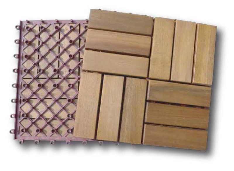 27 Dalles De Terrasse Bois Acacia - 30x30 Cm - Huilées - NEUF