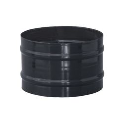 Manguito tubo H-H estufa pellet negro Practic