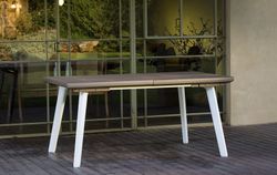 Mesa Harmony extensible capuchino/ blanco de keter de 162-241 cms