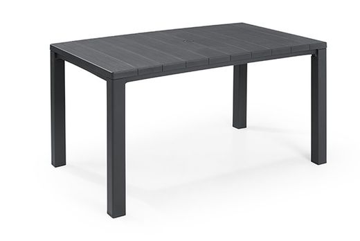 Table en résine Julie anthracite 147x90 cm by keter