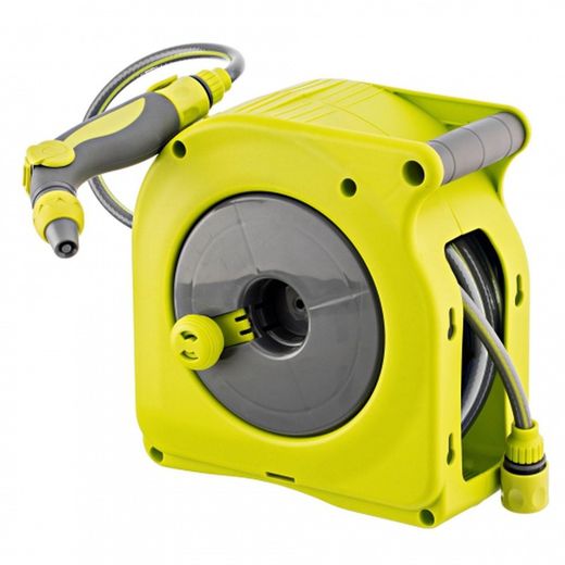 Aquacom mini handmatige haspel + slang + pistool