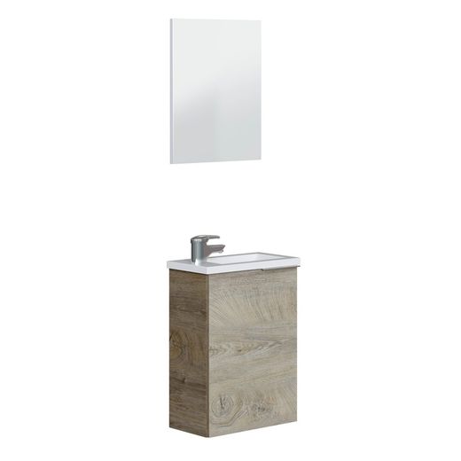 Mueble  40 1p + espejo + lavabo  MINI