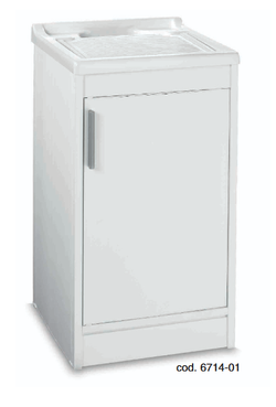 Mueble lavadero de resina con puerta y fregadero incluido